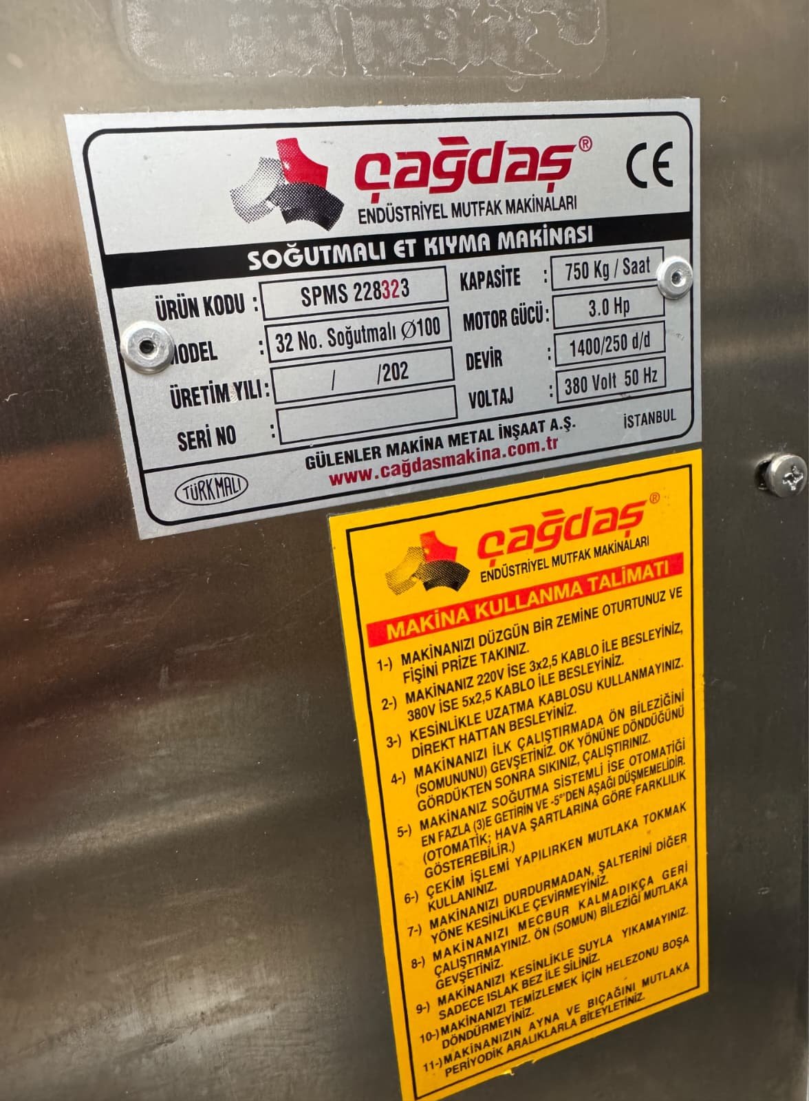 Kıyma Makinası 380 Volt 2