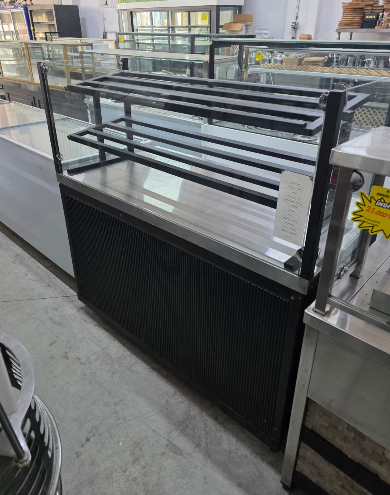 Mayalı Ürün Teşhir Tezgahı 140x70x85-55